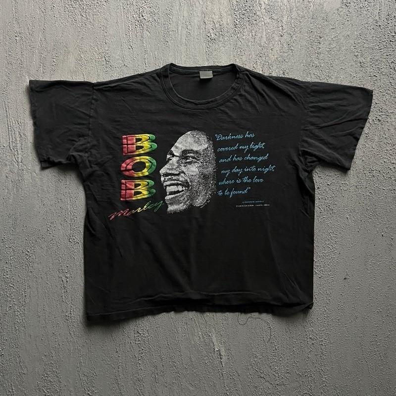 Vintage Bob Marley Shirt Large Black 1990s Concrete Jungle Reggae Unisex T-Shirt M