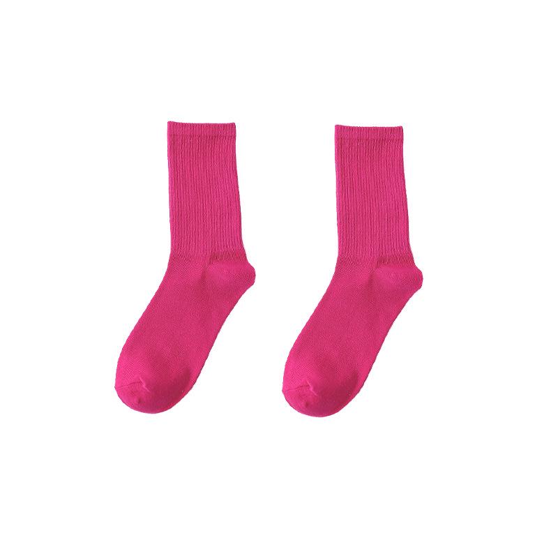 

Candy Color Mid-Calf Socks: Thin Style for Spring Summer & Autumn, Unisex Knee-High Cotton Socks, Trendy Couple s Pure Black Slouch Style. Mid-Calf Socks
