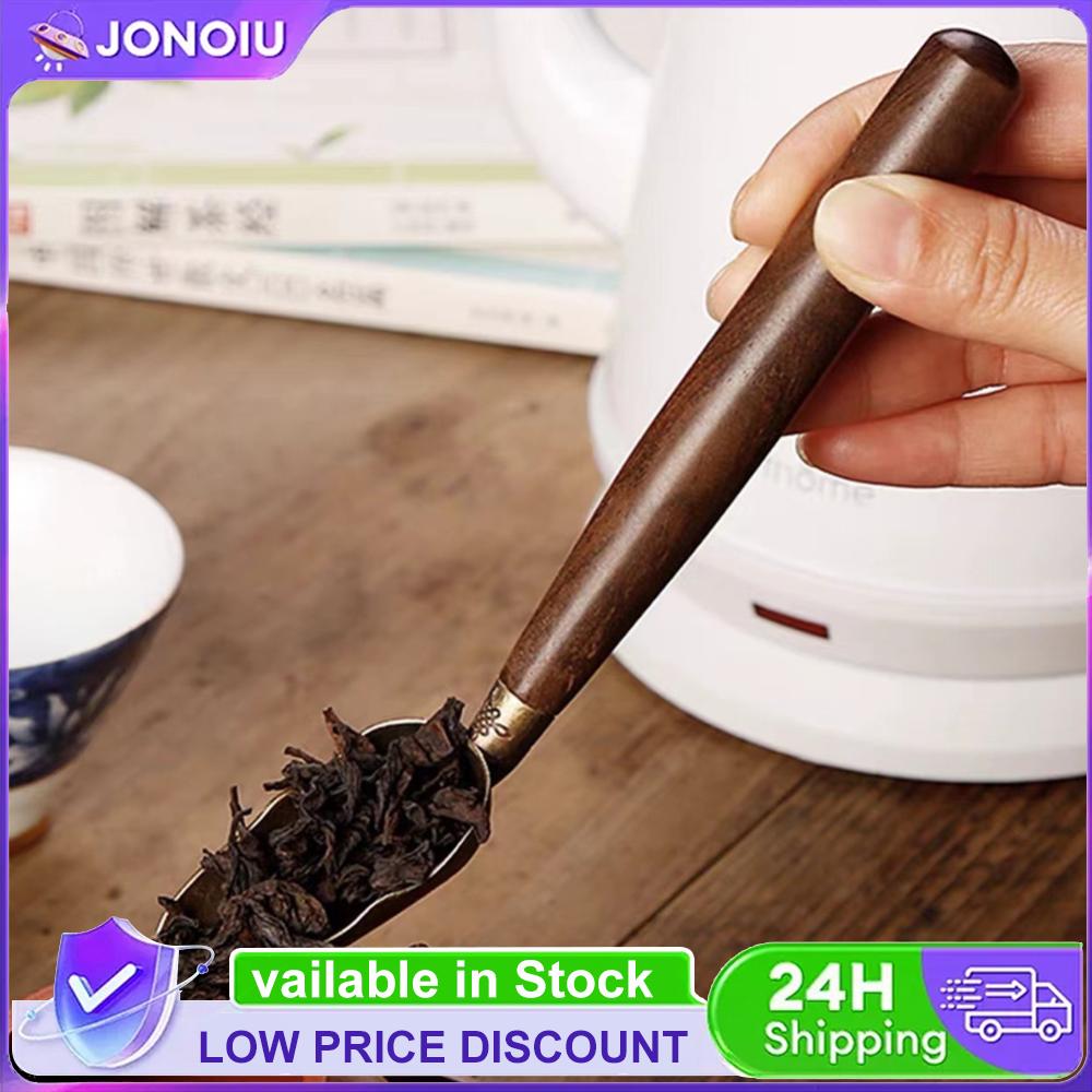 Retro Tea Scoop Long Handle Loose Leaf Tea Scoop Multifunction Tea Leaves Chooser Vintage Ebony Teaspoon Tea Accessories China Mainland