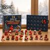 Winter Decoration Items Red Bird Christmas Advent Calendar 24 Unique Miniature Parent Child Interactive Toys Figurines Tree Hanging Ornaments