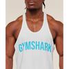 Gymshark Power Stringer Gs White Gs Brand Blue A4b4a Ud8b