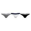 Womens/Ladies Logo Cotton Thong (Pack of 3)