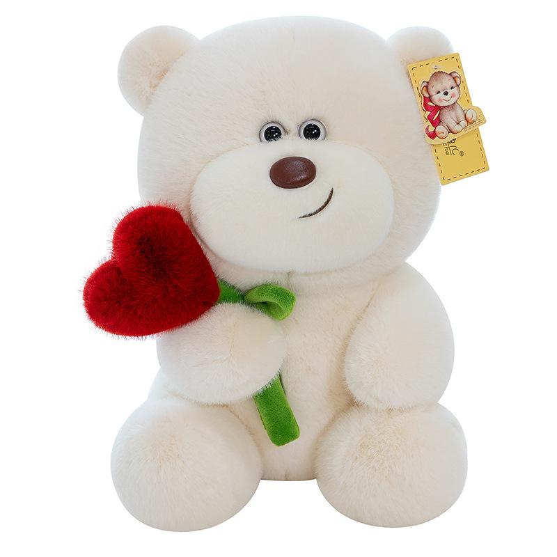 Large Rose Teddy Bear Plush Toy Girl Birthday Gift LOVE Big Bear Doll Holding Sleeping Doll On Bed