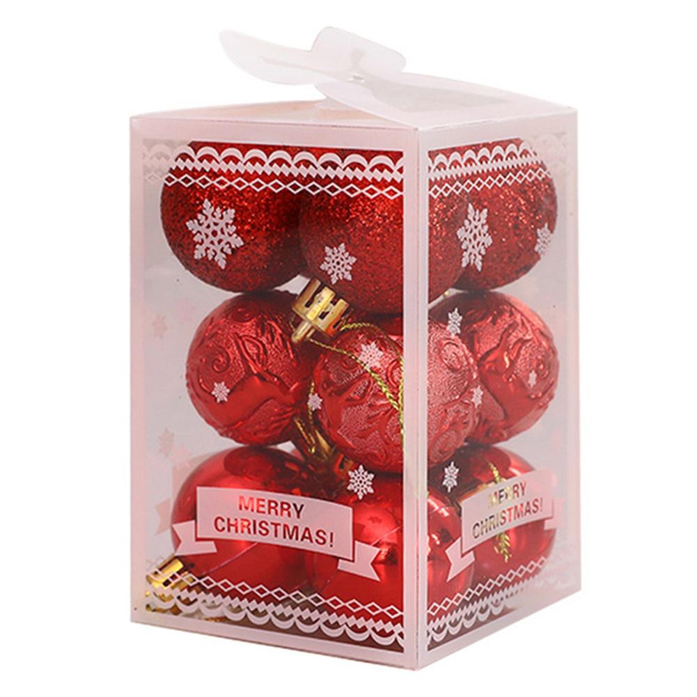 12pcs Christmas Ball Ornament Xmas Tree Ball Bauble Hanging Pendants Home Party Decor 2025 New Year Gift Noel Navidad