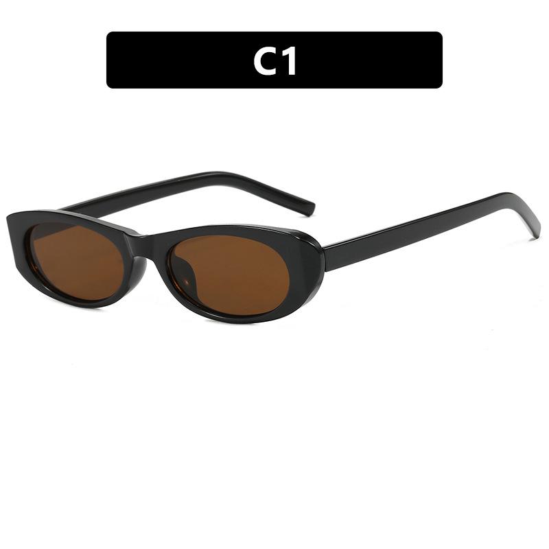 Oval Cat Eye Sunglasses 2024: Trendy European & American Women s Fashion Metal Hinge