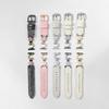 Premium Patchwork Leather Strap for Xiaomi Band 9 and Apple Watch Series 8/7/6 - Women's Edition