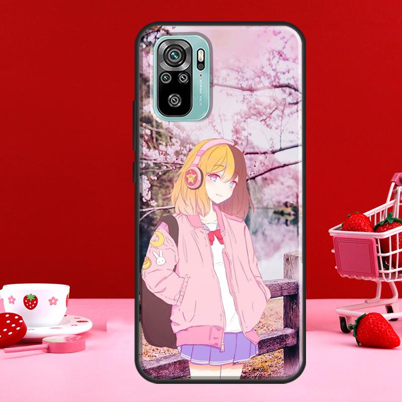 

Чехол для японской аниме-девушки Сакура для Xiaomi Redmi Note 11 Pro Note 10 9 8 Pro 11S 9S 10S Чехол для Redmi 10 9 9A 9C 9T Redmi Note 10S