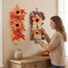 UV Resistant Autumn Sunflower Wall Hanging Front Door Artificial Floral  Home Indoor Decor