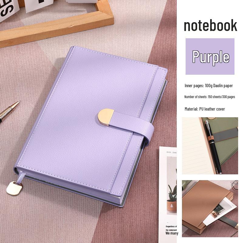 A5 Business Notebook with Buckle Pocket for Meeting Notes and Logo Printing