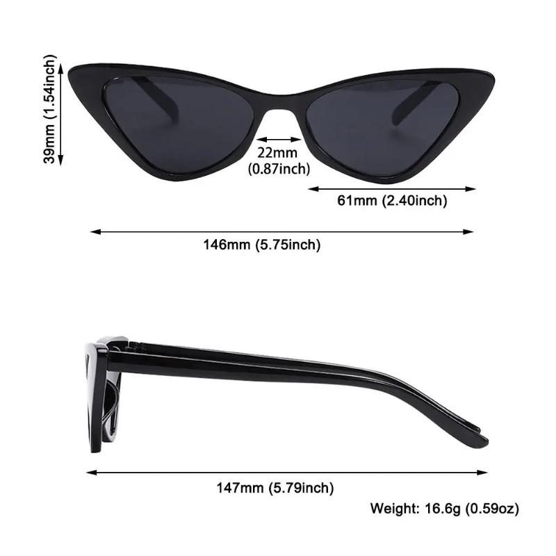 Vintage Cat Eye Sunglasses for Women Small Frame Retro Sunglasses UV400 Protection Eyewear Fashion Trendy Streetwear Accessories