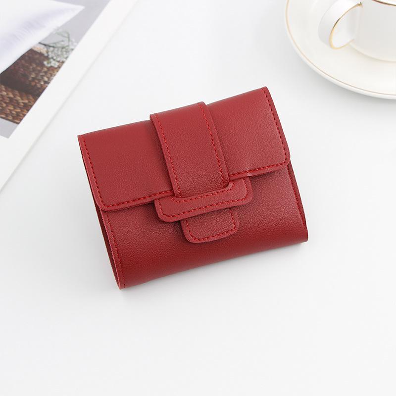 Korean Style Women's Tri-fold Candy Color Wallet & Coin Purse