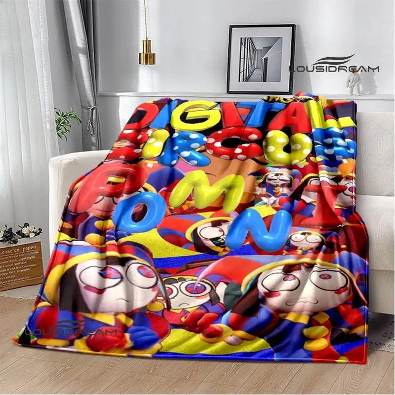 THE AMAZING DIGITAL CIRCUS Cartoon Blanket Warm Flannel Blankets Soft Cozy Blanket Sofa Travel Blanket Bed Linings Birthday Gift