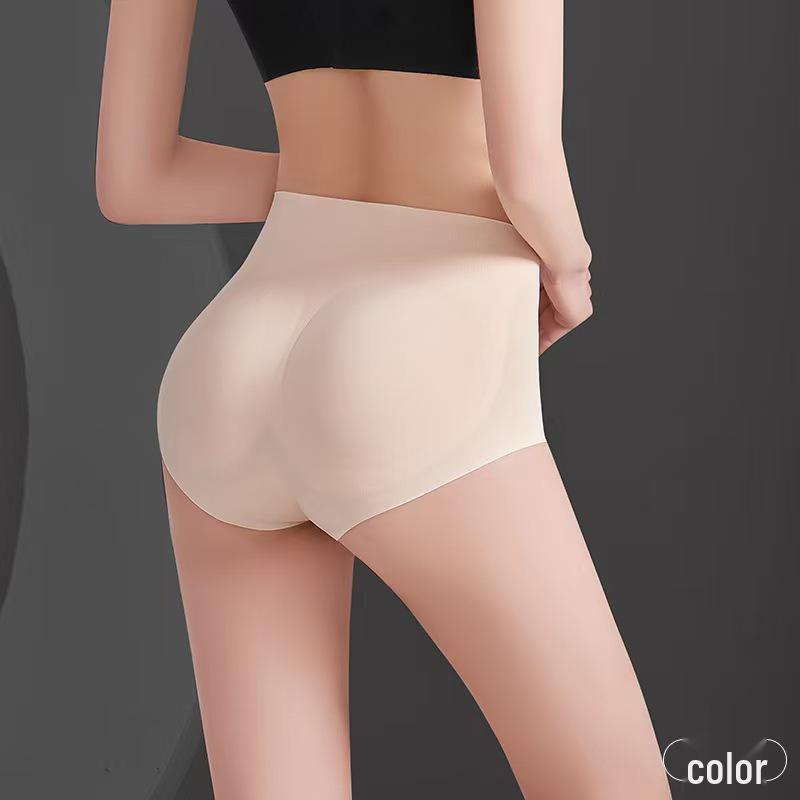 High-Waisted Tummy Control Hip Enhancing Underwear for Women L телесный