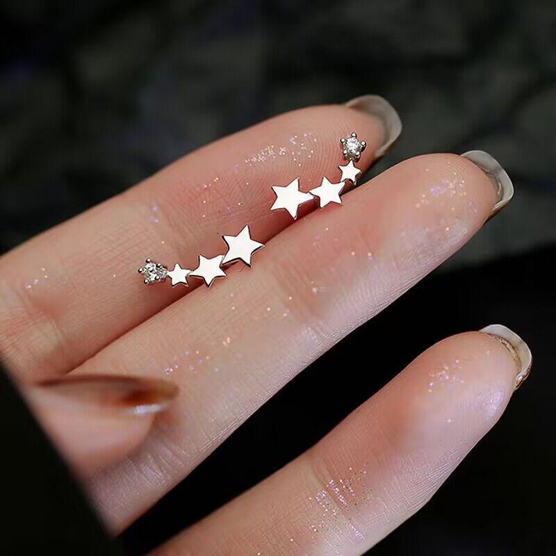 

Summer Star Stud Earrings: Minimalist Copper & Zircon Jewelry for Women