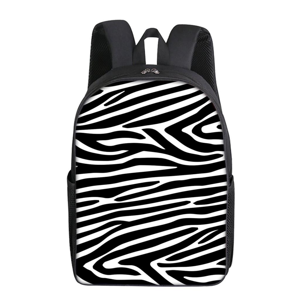 Animal Texture Print Single Layer Backpack Simple Style for Boys/Girls Children Best Gifts 2D Flat Cartoon School Bags