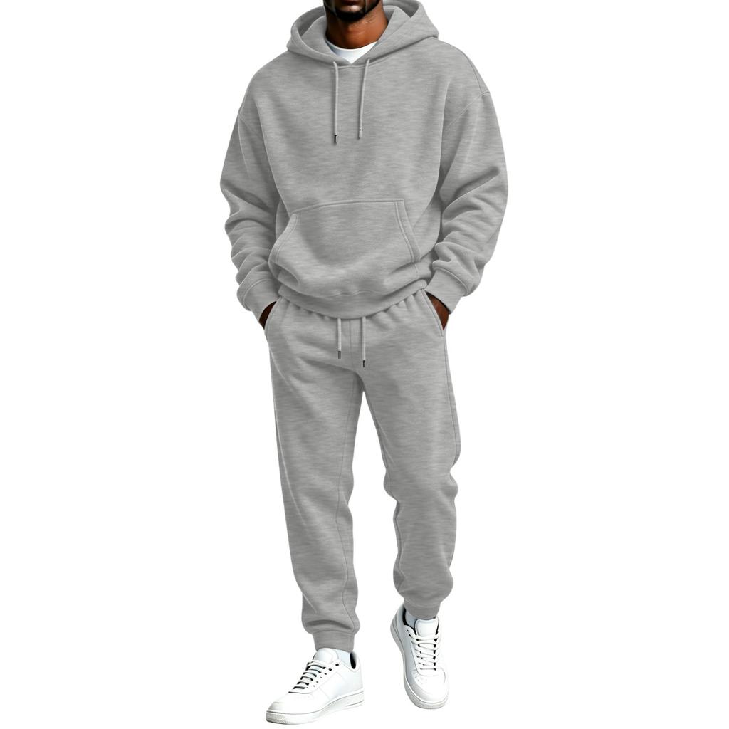 Herren Kapuzenpullover und Jogginghose 2-teiliges Set Lässiges Outfit