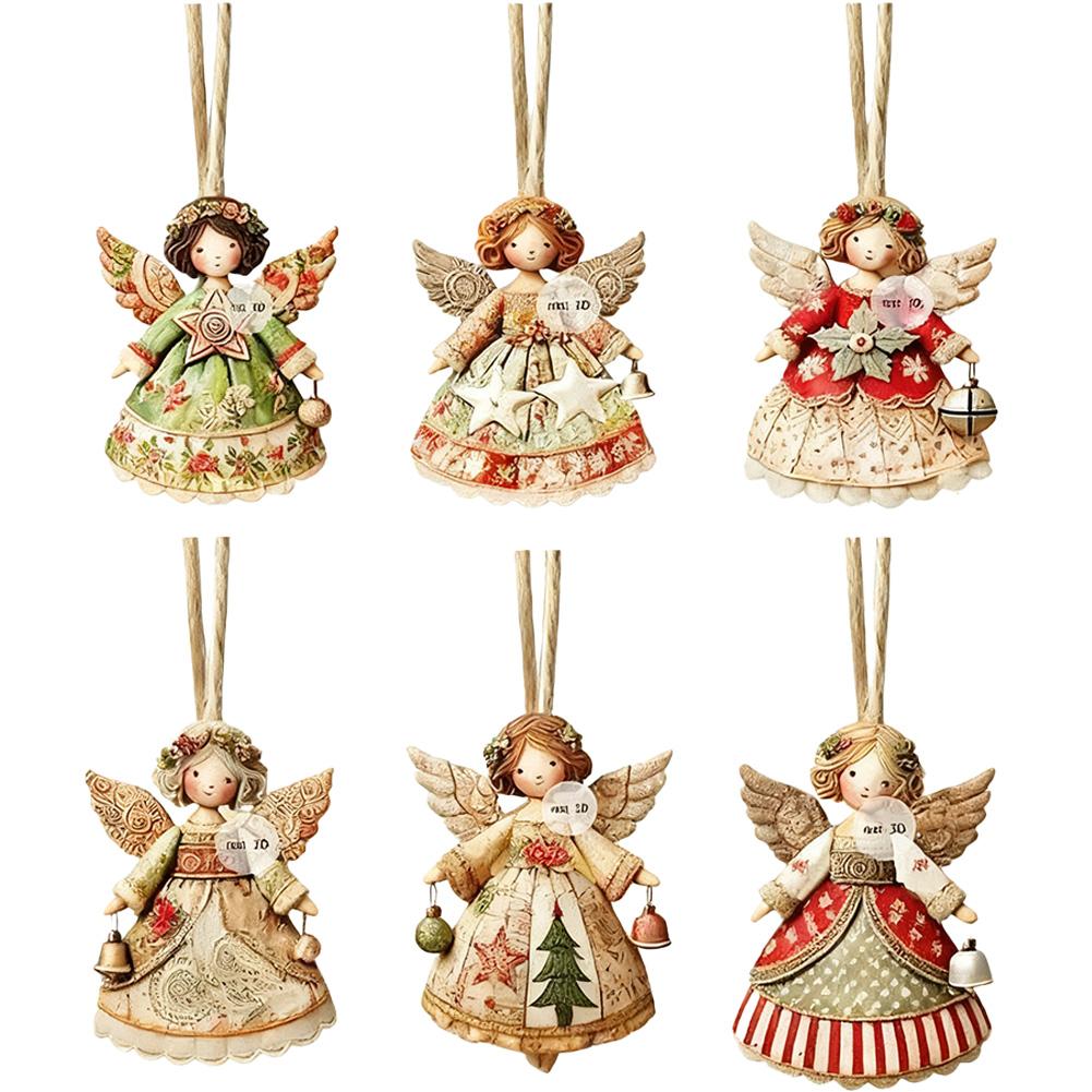 

Christmas Angel Pendant Vintage Christmas Angel Paper Pendant Christmas Tree Decor for Home Xmas Wall Hanging Ornament Decor