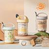 420ML Nuove Tazze per la Colazione Avena Cereali Frutta Secca Yogurt Insalata Tazza Ermetica Contenitore in Vetro per Avena con Coperchio Cucchiaio Scatola per Alimenti