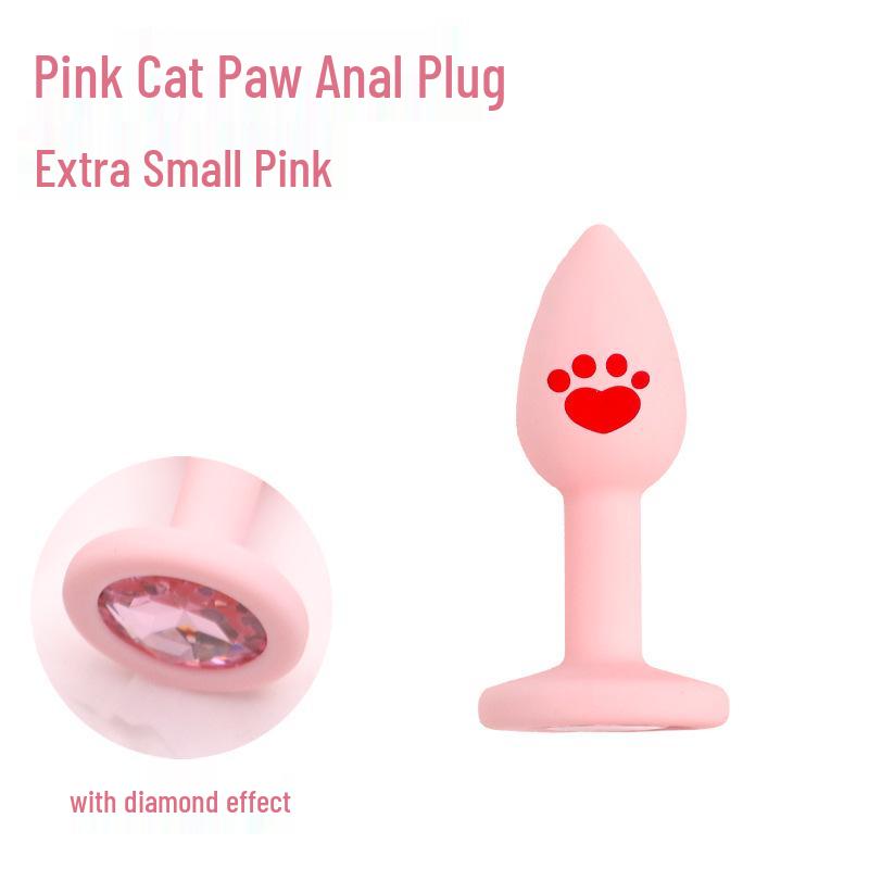 Silicone Cat Paw Anal Plug for Beginners - SM Training Anal Beads for Female Anus Dilation and Masturbation
