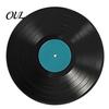 Decorative Vinyl Record Display DIY Graffiti Clock Ornament, Reusable Blank Acrylic Retro Tabletop Multi-color Marker Craft Wall Decor with