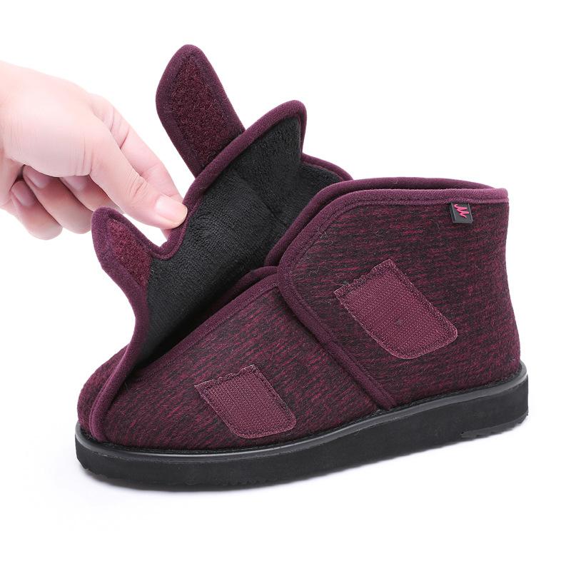 Widen The New Wool Shoes Fat Swelling Deformation of Hallux Valgus Foot Wide Elderly Diabetes Shoes Large Size 34-51