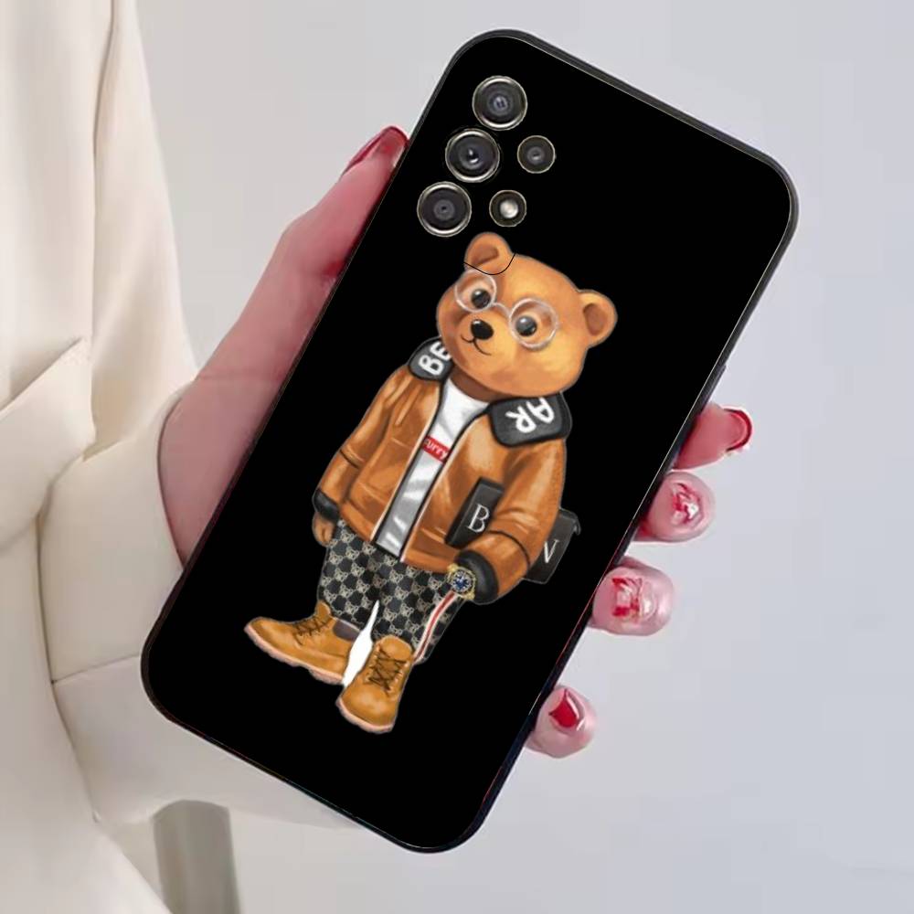 Fashion B-Baron Filou B-Bear Phone Case For Samsung S25,S24,S21,S22,S23,S30,Ultra,S20,Plus,Fe,Lite,Note,10,Black Cover