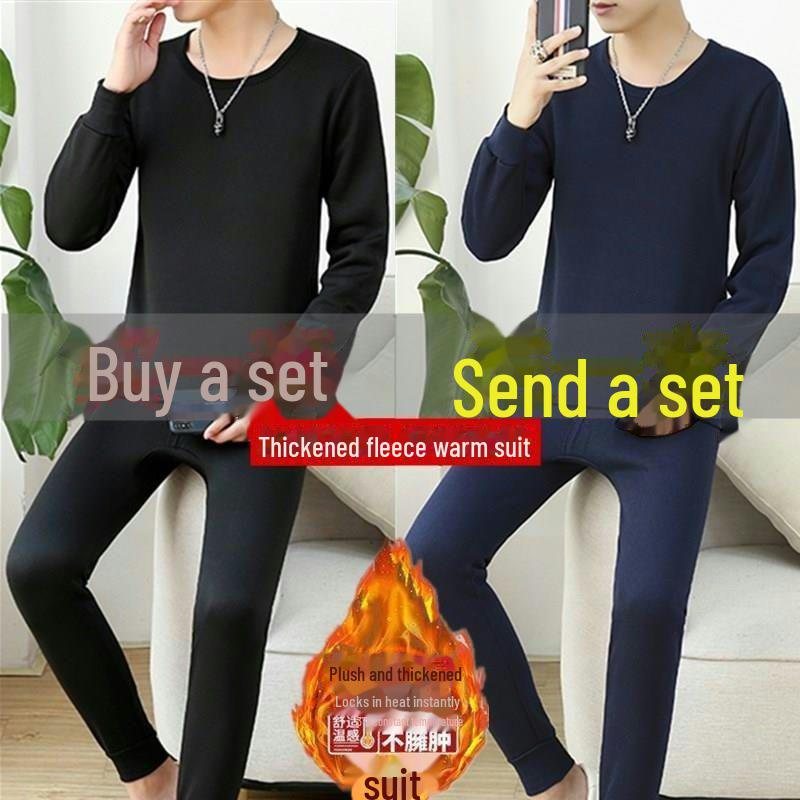 Men's Thermal Underwear Set: Autumn/Winter Sweaters & Pants for Teens