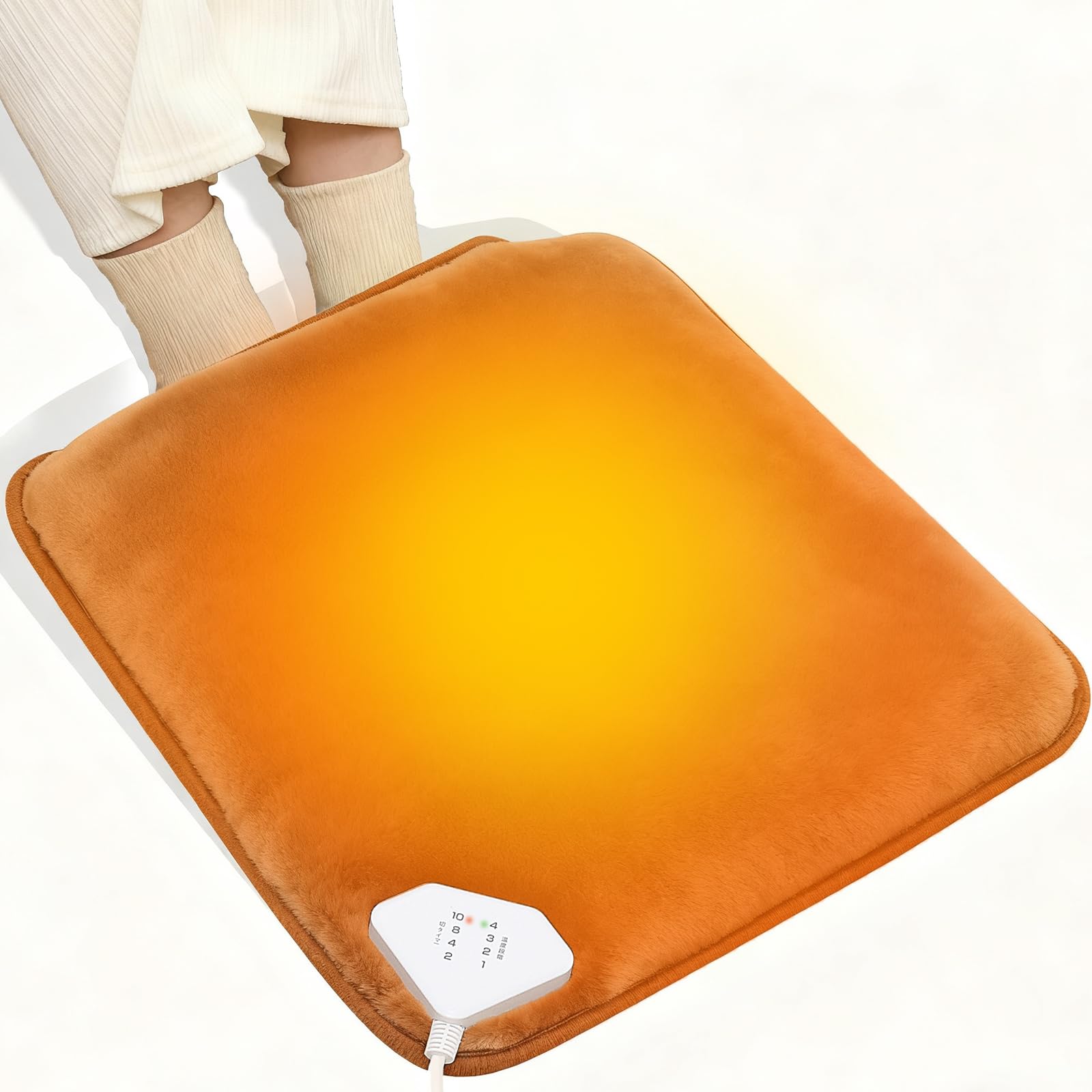 

Foot Warmer, Mini Heated Carpet, 40*40cm (Foot-In Type, Temperature Adjustable from Approximately 40°C to 60°C, 2H/4H/6H/8H Off Timer), Single-Person