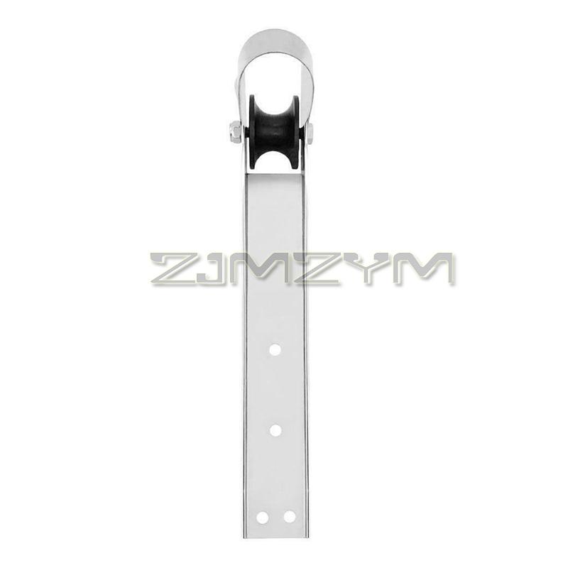 390mm Bow Anchor Roller Bracket 316 Stainless Steel Yacht Lift Roller With Rubber Wheel Fixed Anchor Holder Boat Accessories