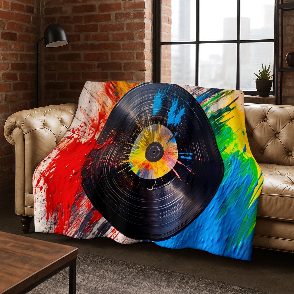 DJ Screen Record Flannel Blanket,Warm and Cozy Soft Throw Blanket for Home Bedroom Bed Sofa Office Travel Picnic Cover Kid Gift