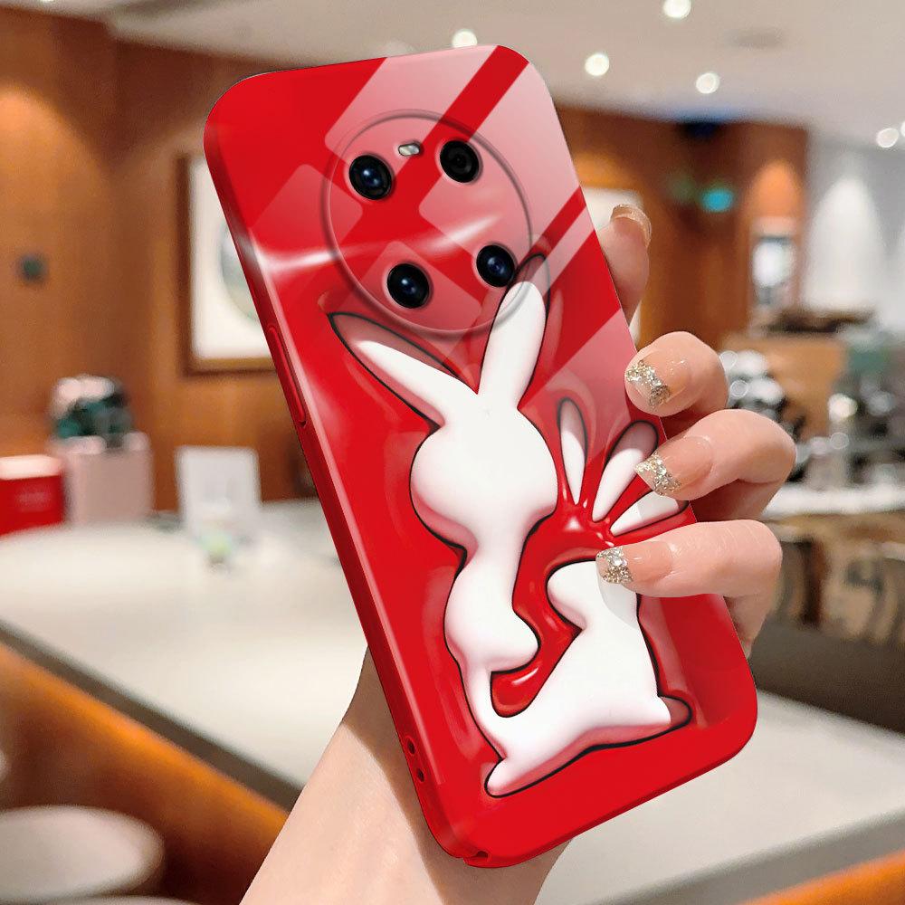 Etui na telefon z filmem all-inclusive, kreskówkowy modny design, twarda skorupa, pełne pokrycie, etui z ochroną aparatu dla iPhone'a Huawei Honor Vivo Google