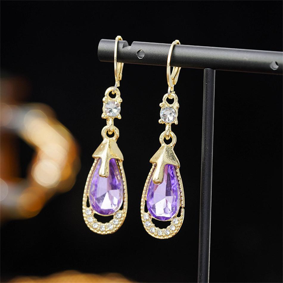 Grüne Farbe Zirkon Kristall Lange Quaste Wassertropfen Ohrringe für Frauen Temperament Koreanischen Schmuck Pendientes Boucle d'oreille