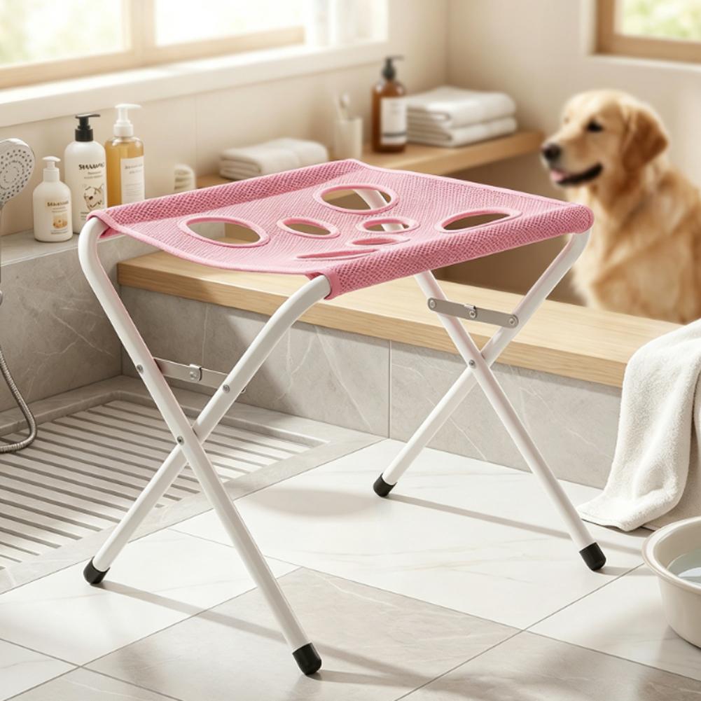 Foldable Pet Grooming Hammock Stand Portable Dog Grooming Table for Nail Trimming Ear Cleaning Small Dogs Home Pet Care