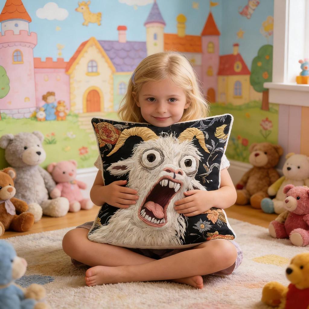 Pillow Covers Screaming Goat Soft Protector Decorations 17.72x17.72 inches Pillow Case for Party Couch Home Dorm Family