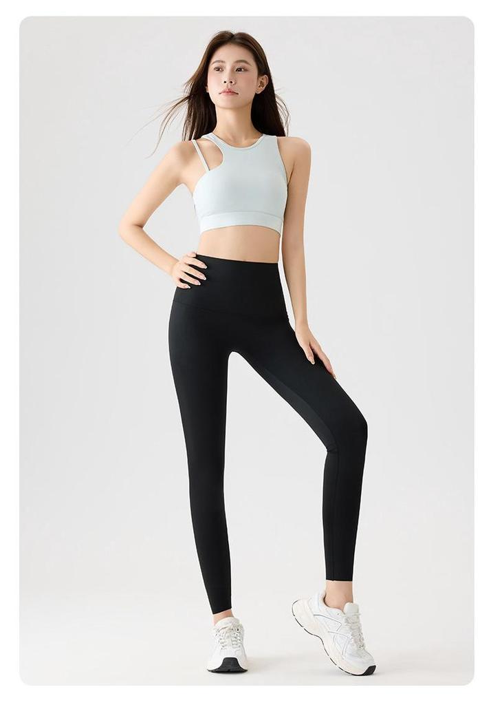Spring 2026 Slim Fit Yoga Pants: Abdominal and Hip Support, Back Waist Pocket, Solid Color, Outdoor Wear, Tight-Fitting, Thin Style, New Arrival.
