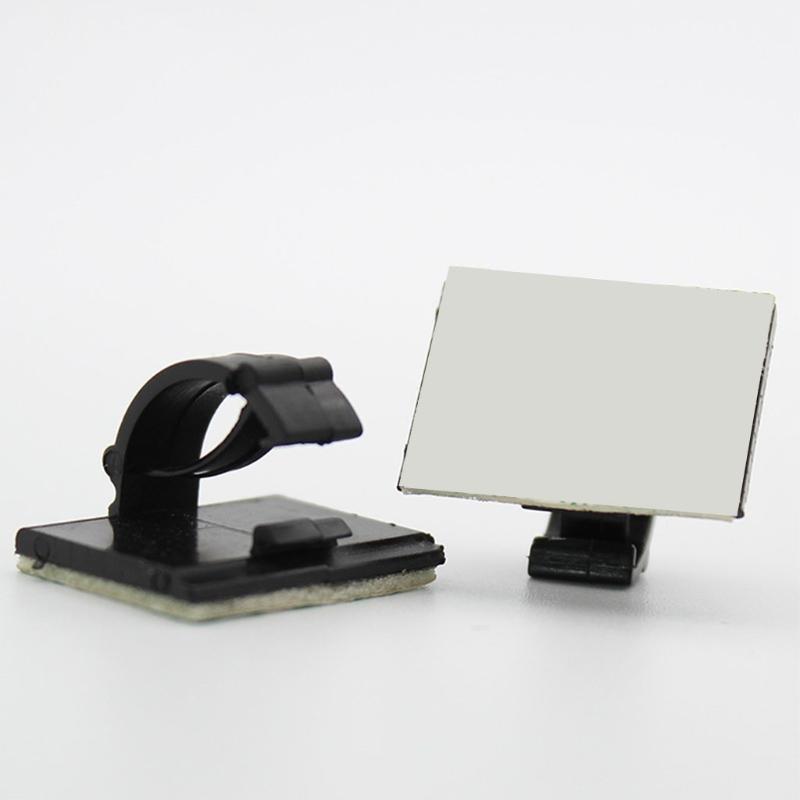 10x White Black Cable Clamp Adhesive Wire Clip Tie Fixer Mounting Desk Line Holder Management Fastener