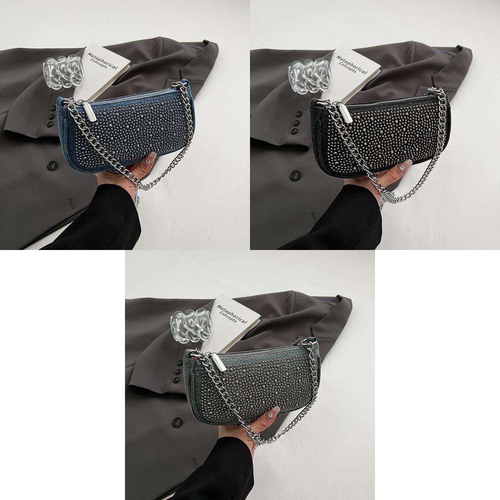 Trendy Cross-border Style Small Vintage Rivet Bag For Women 2023 Winter Season