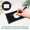 W89C Office File Organizers Waterproof PU Card Slot Clear Front for Professional Use