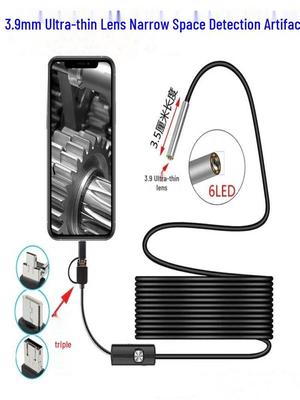3,9 mm Ultrafeine HD Endoskopkamera-Sonde für mobile und industrielle Anwendung