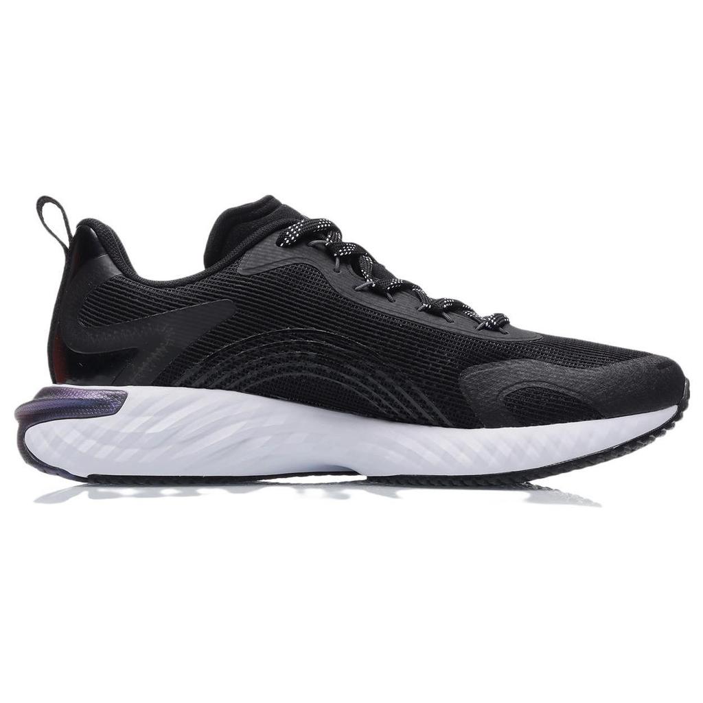 Li Ning Comfortable Abrasion Resistant Breathable Low top Sprint Running Shoes Men's Black ARST067-1