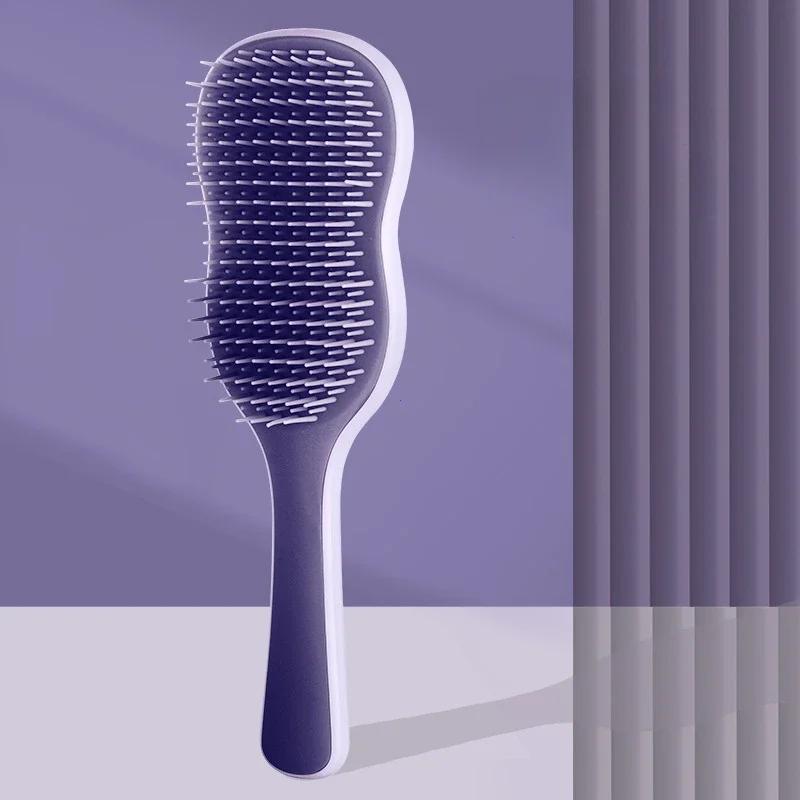 

Banana Leaf Long Hair Fluffy Styling Straight Hair Comb for Home Massage Women s Special Airbag Cushion Comb Practical Comb New фіолетовий