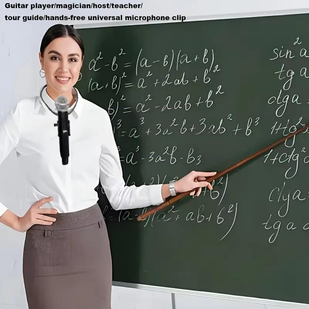 Stable Neck Microphone Holder Easy Setup Microphone Bracket Hands-Free Hanging Mic Stand  Classroom