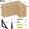 Country-Style Solid Wood Corner Floating Wall Shelf & Organizer