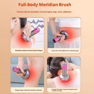 Handheld Electric Lymphatic Drainage Machine Meridian Body Abdominal Massage Brush With Adjustable Guasha Compress