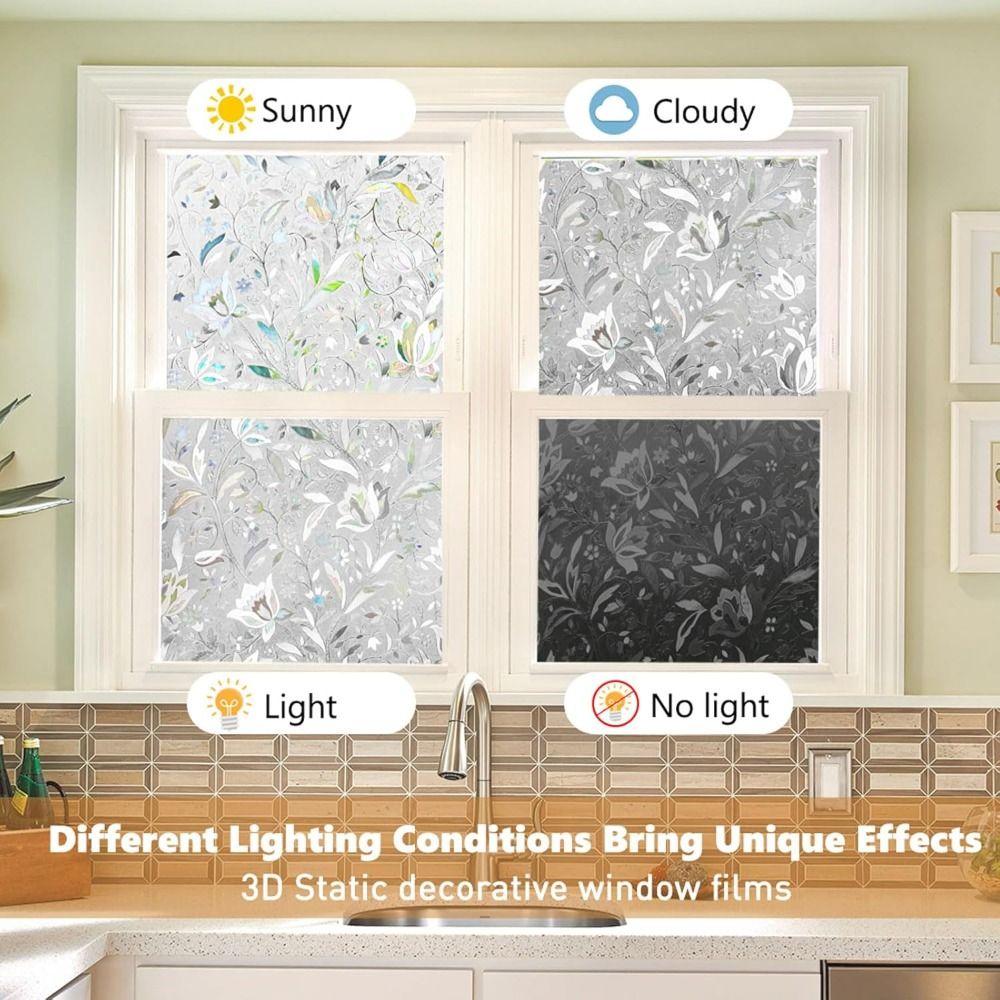 Removable Glass Window Film Static Cling Frosted Glass Stickers New Window Film  Glass Windows