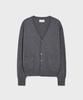 Kyuseu Extra Fine Wool V Cardigan (Melange Gray)