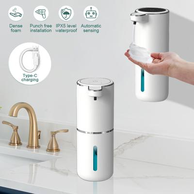 380ml Berührungsloser Flüssigseifenspender Schaum USB Wandmontage Smart Display Automatischer Infrarotsensor Seifenspender Händewascher