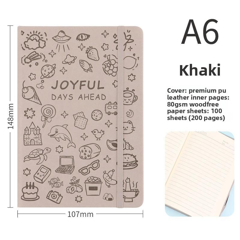 High-value Notebook Printed Leather Notepad Cute College Student Postgraduate Entrance Examination Meeting Minutes Book
