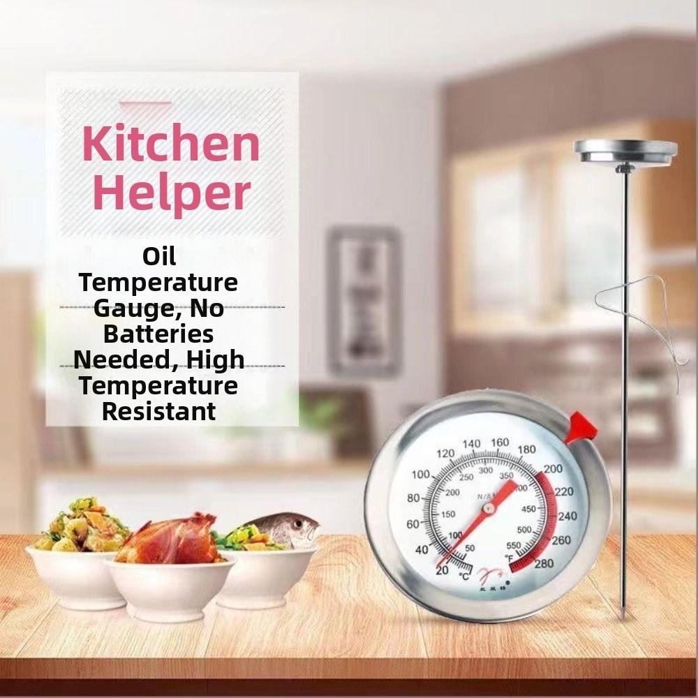 Large Dial Kitchen Probe Thermomete 0~300℃ BBQ Thermometer Tester Kitchen Cooking