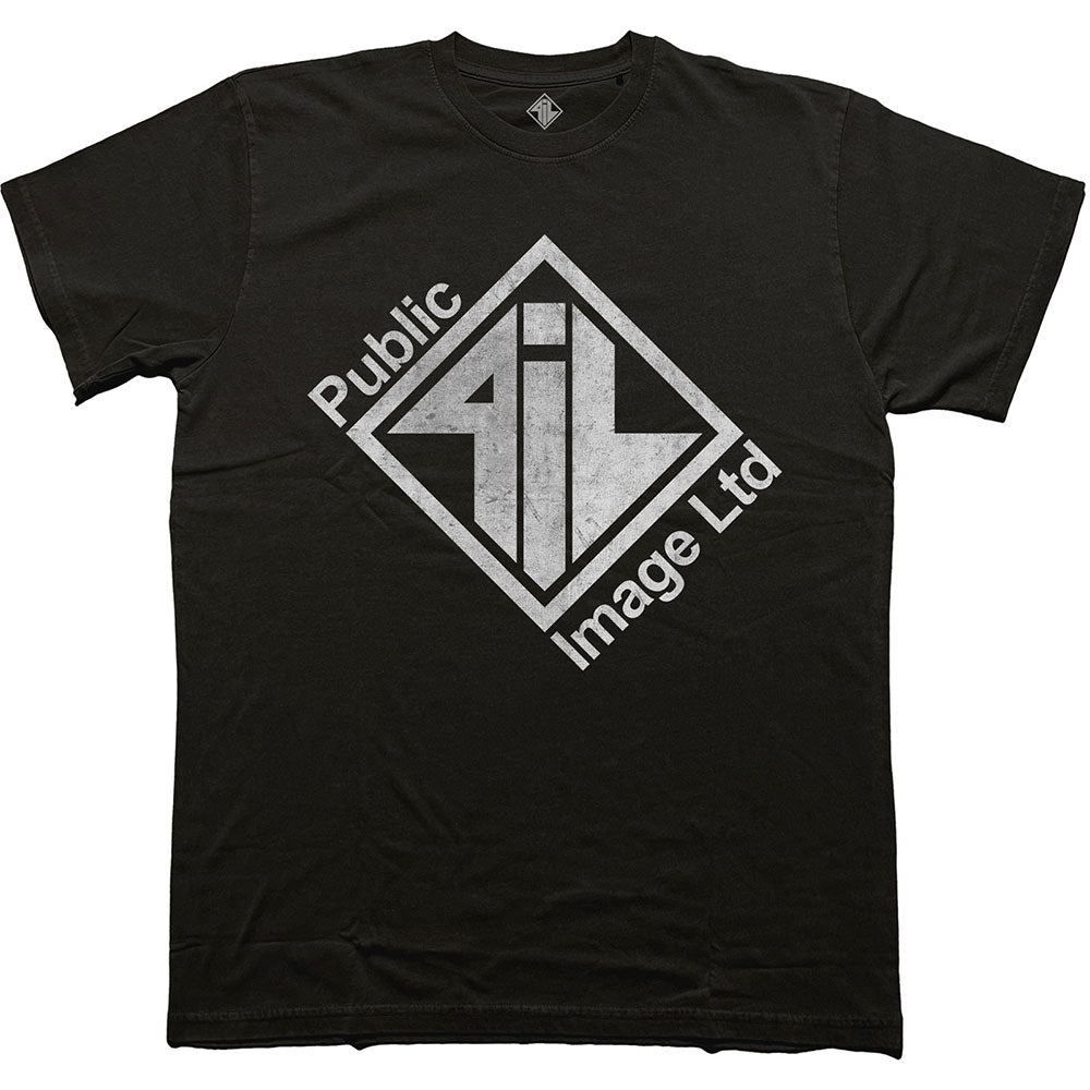 PIL Public Image Ltd TShirt Diamond Logo Text Black OFFICIAL NEW S
